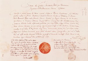 1616年にヨーロッパから北京への陸路を見つけるためにヨハングルーバーとベルンハルトディーステルに発行されたパスポート